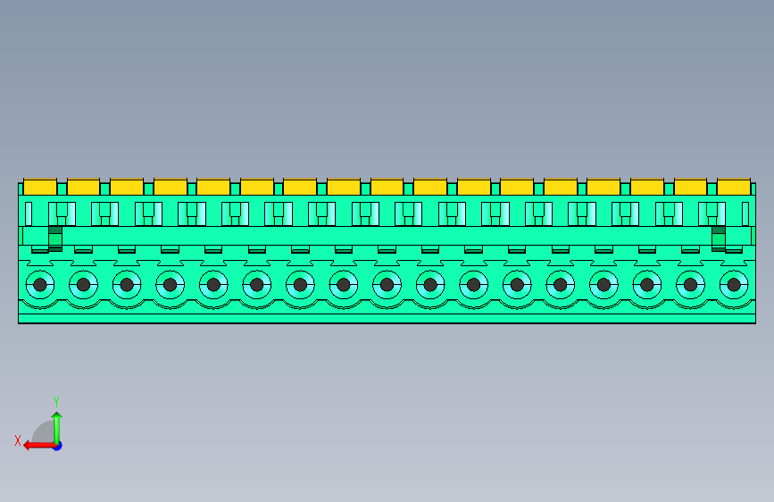 DEGSON 2EDG 系列 5.0mm 可插拔接线端子组-2EDGKDA-5.0-17P-14-00AH 背面视图