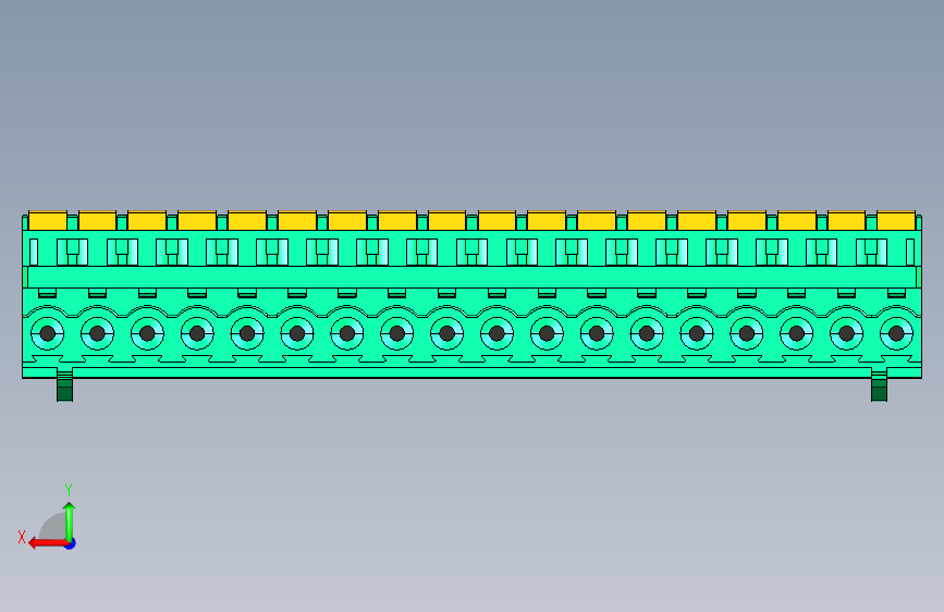 DEGSON 2EDG 系列 5.0mm 可插拔接线端子组-2EDGKDB-5.0-18P-14-00AH 背面视图