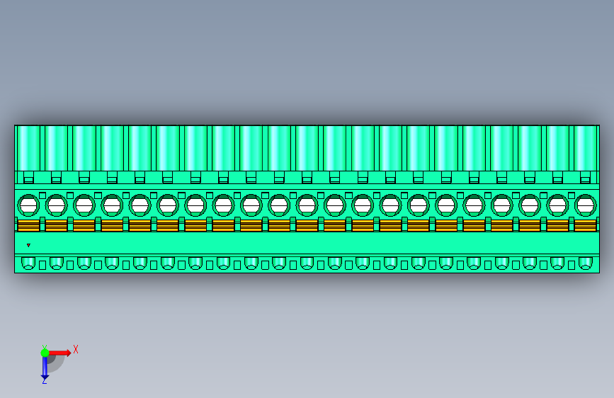 DEGSON 2EDG 系列 5.0mm 可插拔接线端子组-2EDGKDB-5.0-21P-14-00AH 俯视图