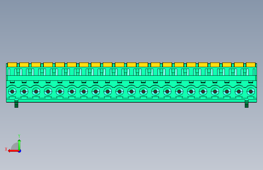 DEGSON 2EDG 系列 5.0mm 可插拔接线端子组-2EDGKDB-5.0-21P-14-00AH 背面视图