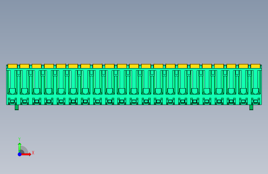 DEGSON 2EDG 系列 5.0mm 可插拔接线端子组-2EDGKDB-5.0-21P-14-00AH 正面视图