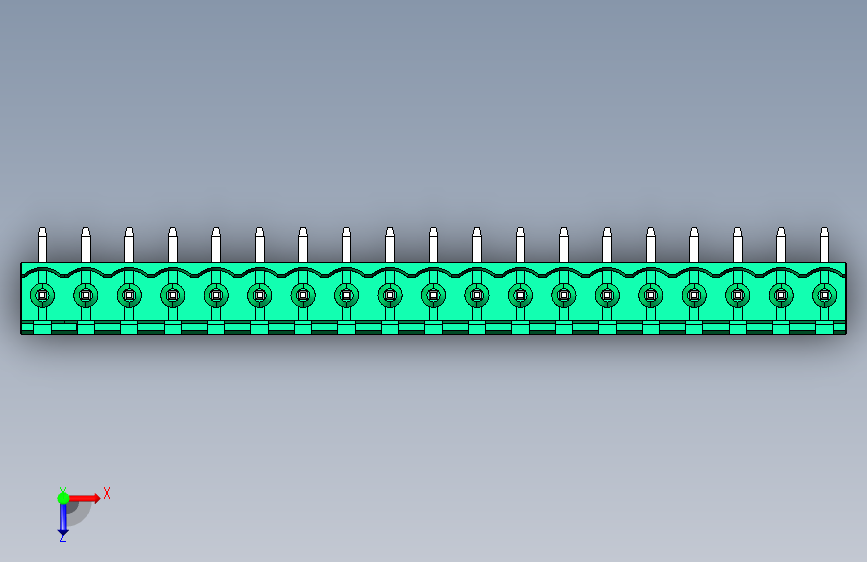DEGSON 2EDG 系列 5.0mm 可插拔接线端子组-2EDGR-5.0-19P-14-00AH 俯视图