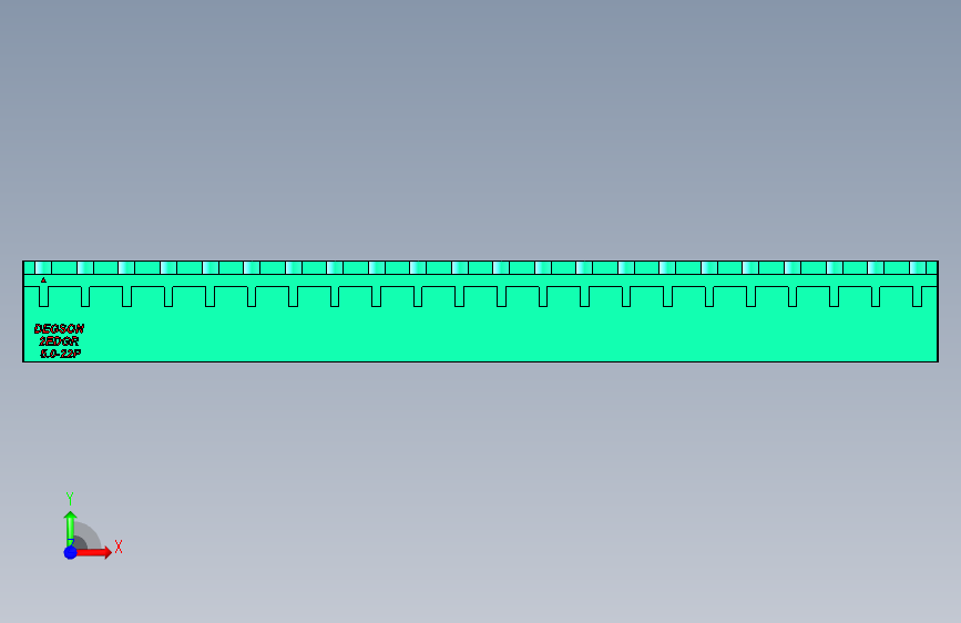 DEGSON 2EDG 系列 5.0mm 可插拔接线端子组-2EDGR-5.0-22P-14-00AH 正面视图