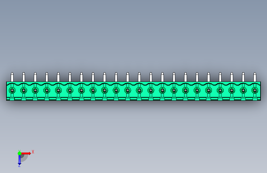 DEGSON 2EDG 系列 5.0mm 可插拔接线端子组-2EDGR-5.0-22P-14-00AH 俯视图