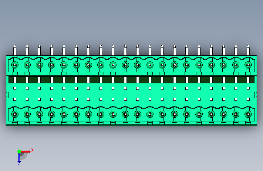 DEGSON 2EDG 系列 5.0mm 可插拔接线端子组-2EDGRH-5.0-40P-14-00AH 俯视图