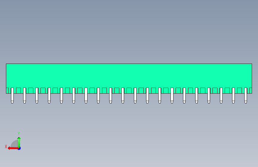 DEGSON 2EDG 系列 5.0mm 可插拔接线端子组-2EDGV-5.0-20P-14-00AH 背面视图