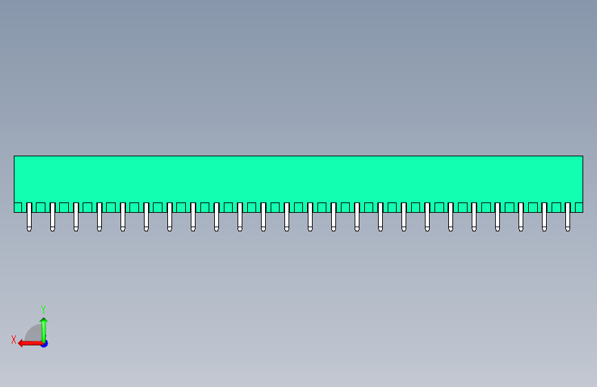 DEGSON 2EDG 系列 5.0mm 可插拔接线端子组-2EDGVC-5.0-24P-14-00AH 背面视图