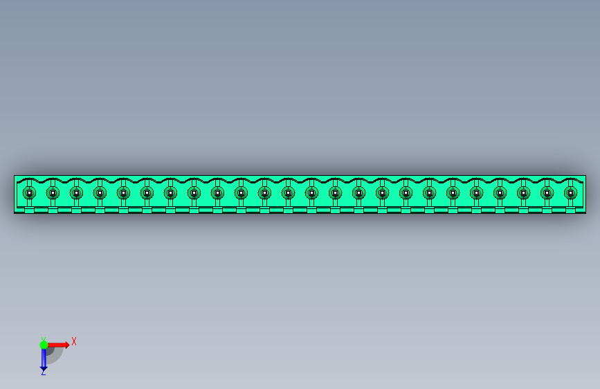 DEGSON 2EDG 系列 5.0mm 可插拔接线端子组-2EDGVC-5.0-24P-14-00AH 俯视图