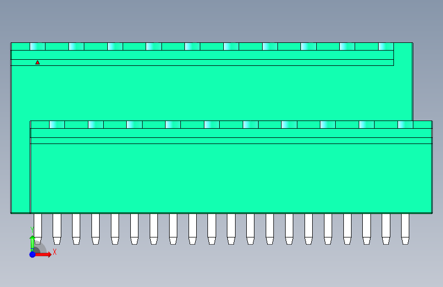 DEGSON 2EDG 系列 5.0mm 可插拔接线端子组-2EDGVTC-5.0-20P-14-00AH 正面视图