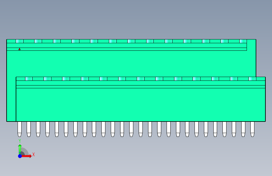 DEGSON 2EDG 系列 5.0mm 可插拔接线端子组-2EDGVTC-5.0-26P-14-00AH 正面视图