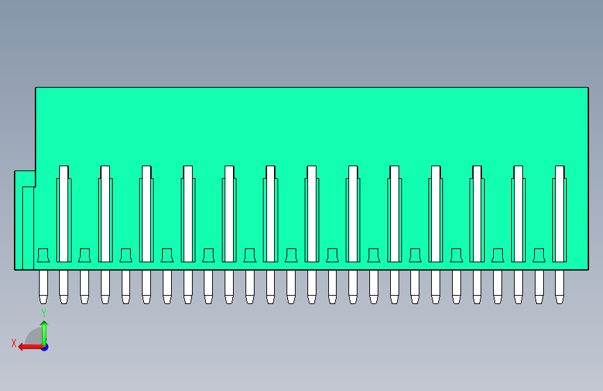 DEGSON 2EDG 系列 5.0mm 可插拔接线端子组-2EDGVTC-5.0-26P-14-00AH 背面视图