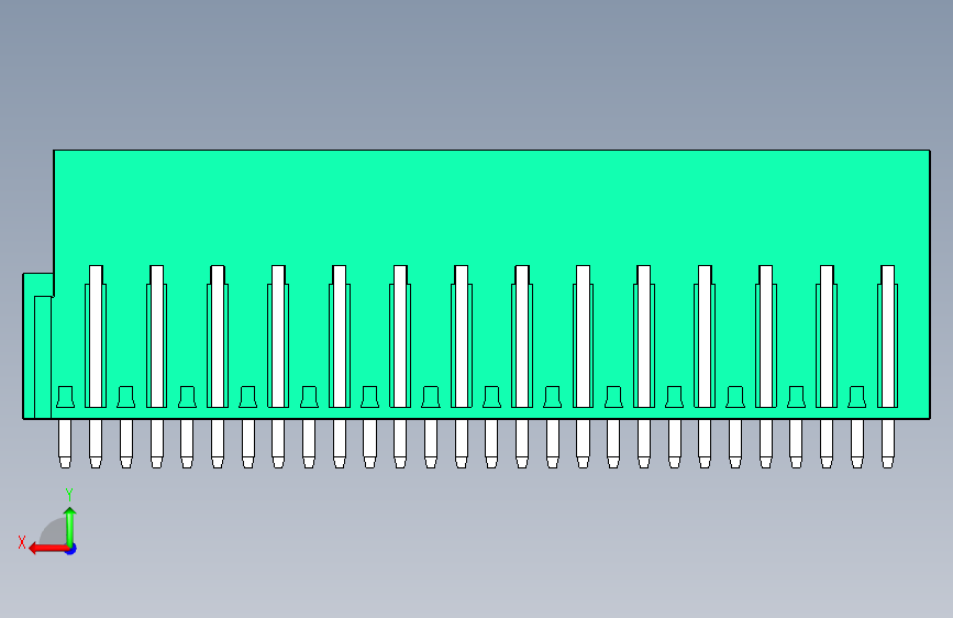 DEGSON 2EDG 系列 5.0mm 可插拔接线端子组-2EDGVTC-5.0-28P-14-00AH 背面视图