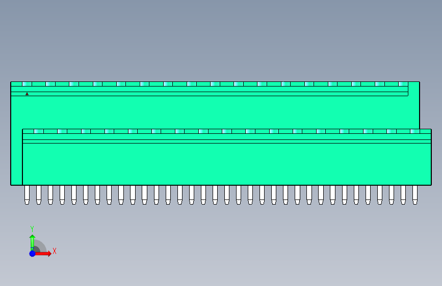DEGSON 2EDG 系列 5.0mm 可插拔接线端子组-2EDGVTC-5.0-34P-14-00AH 正面视图