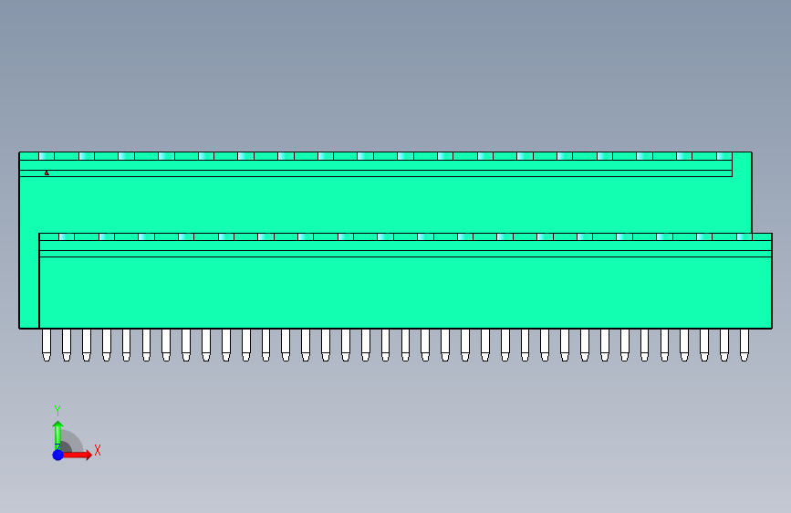DEGSON 2EDG 系列 5.0mm 可插拔接线端子组-2EDGVTC-5.0-36P-14-00AH 正面视图
