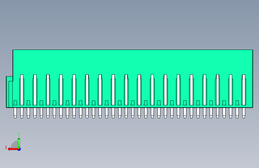 DEGSON 2EDG 系列 5.0mm 可插拔接线端子组-2EDGVTC-5.0-36P-14-00AH 背面视图