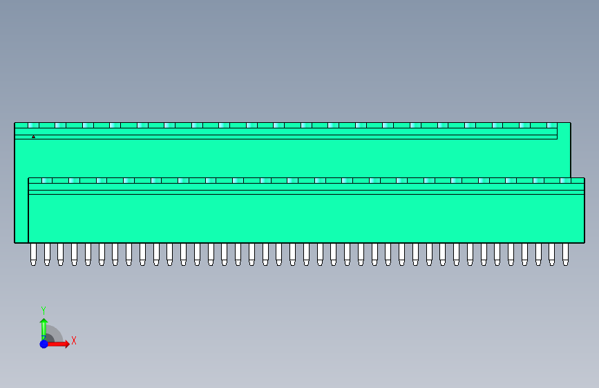 DEGSON 2EDG 系列 5.0mm 可插拔接线端子组-2EDGVTC-5.0-40P-14-00AH 正面视图