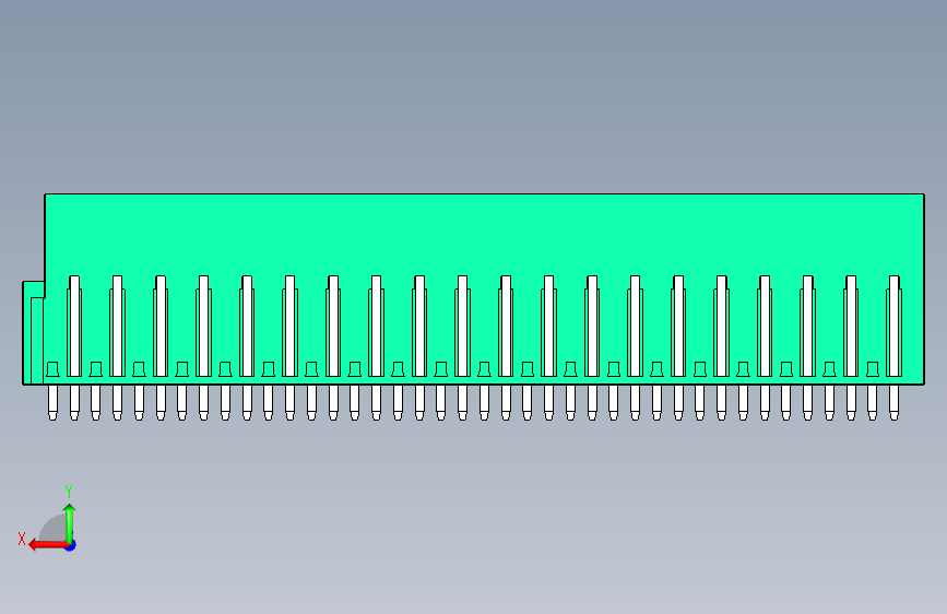 DEGSON 2EDG 系列 5.0mm 可插拔接线端子组-2EDGVTC-5.0-40P-14-00AH 背面视图