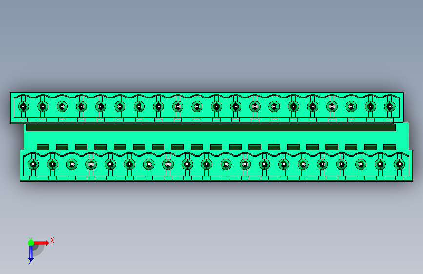 DEGSON 2EDG 系列 5.0mm 可插拔接线端子组-2EDGVTC-5.0-40P-14-00AH 俯视图