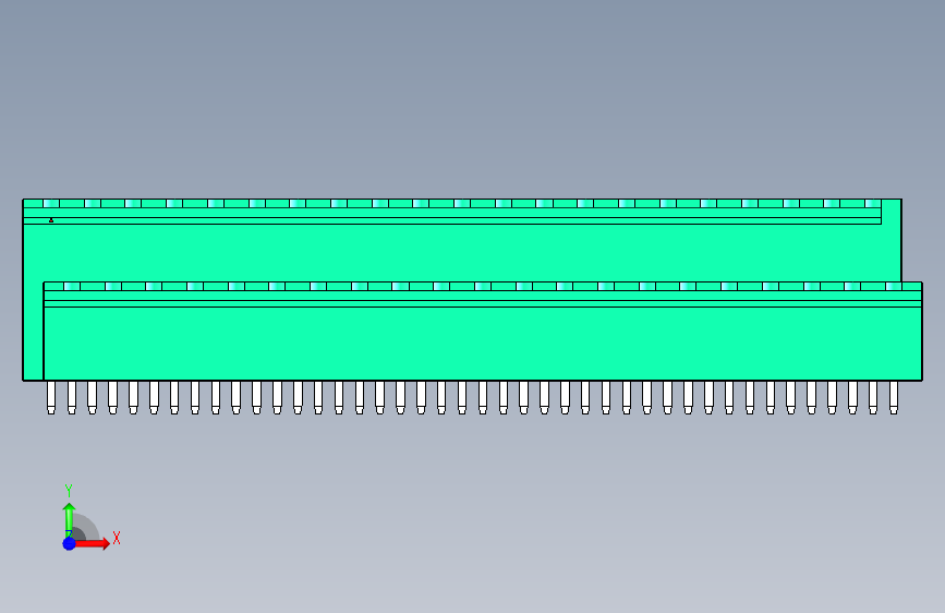 DEGSON 2EDG 系列 5.0mm 可插拔接线端子组-2EDGVTC-5.0-42P-14-00AH 正面视图