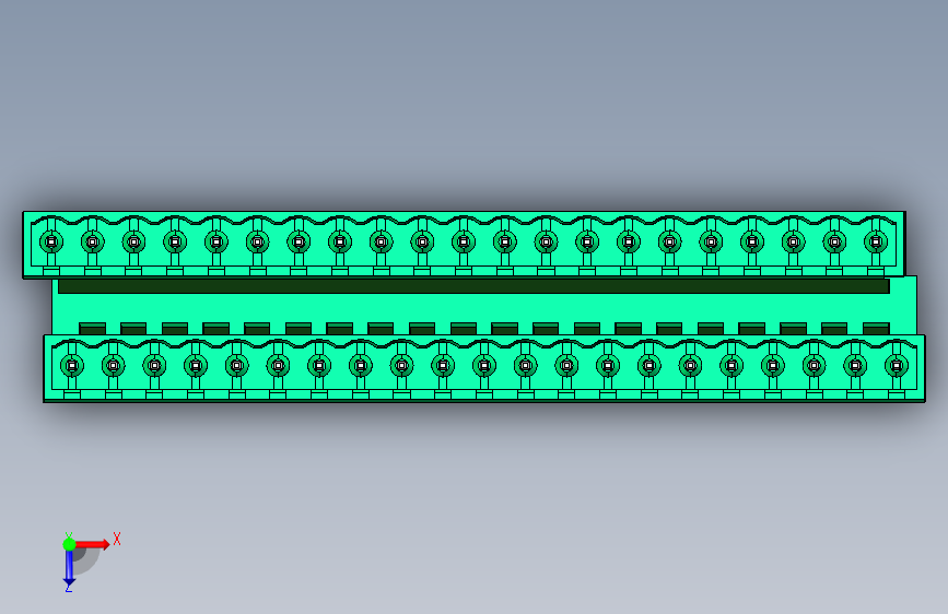 DEGSON 2EDG 系列 5.0mm 可插拔接线端子组-2EDGVTC-5.0-42P-14-00AH 俯视图