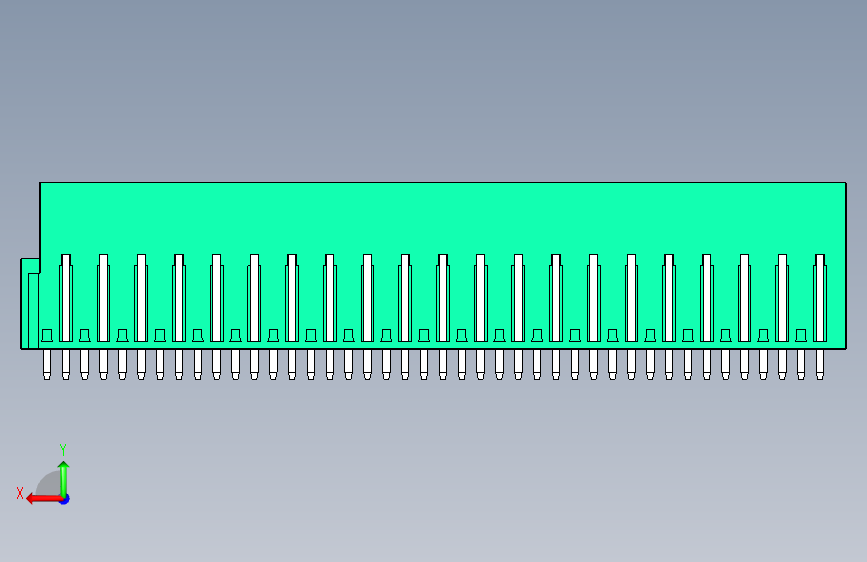 DEGSON 2EDG 系列 5.0mm 可插拔接线端子组-2EDGVTC-5.0-42P-14-00AH 背面视图