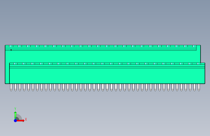 DEGSON 2EDG 系列 5.0mm 可插拔接线端子组-2EDGVTC-5.0-44P-14-00AH 正面视图
