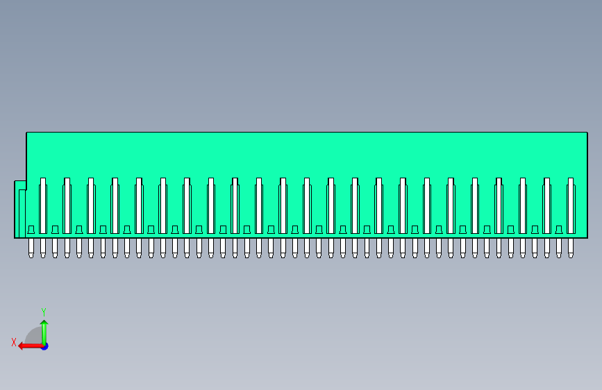 DEGSON 2EDG 系列 5.0mm 可插拔接线端子组-2EDGVTC-5.0-46P-14-00AH 背面视图