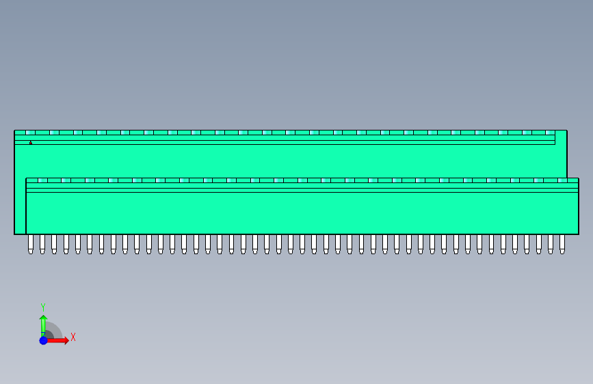 DEGSON 2EDG 系列 5.0mm 可插拔接线端子组-2EDGVTC-5.0-46P-14-00AH 正面视图