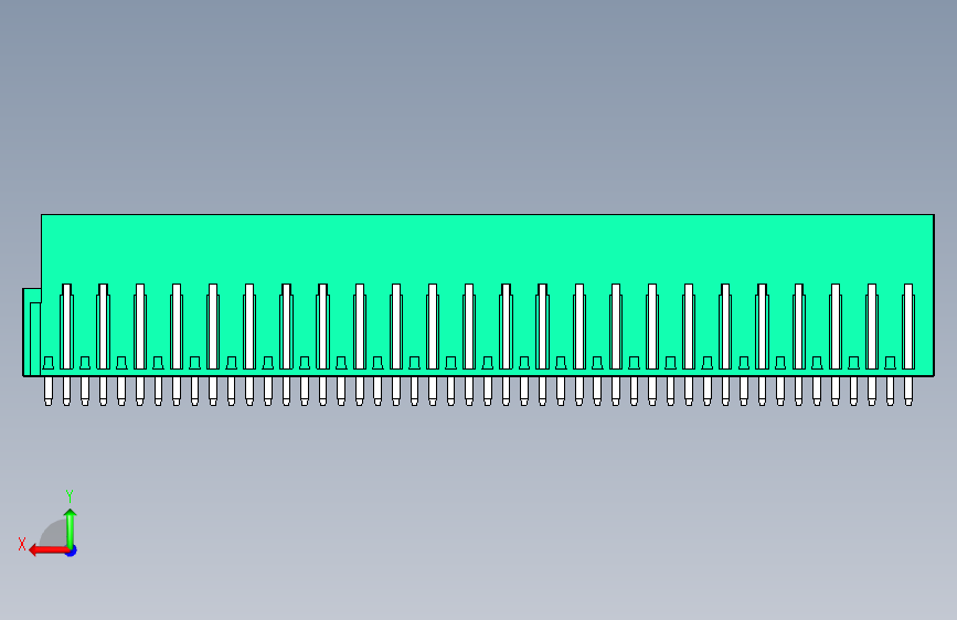 DEGSON 2EDG 系列 5.0mm 可插拔接线端子组-2EDGVTC-5.0-48P-14-00AH 背面视图