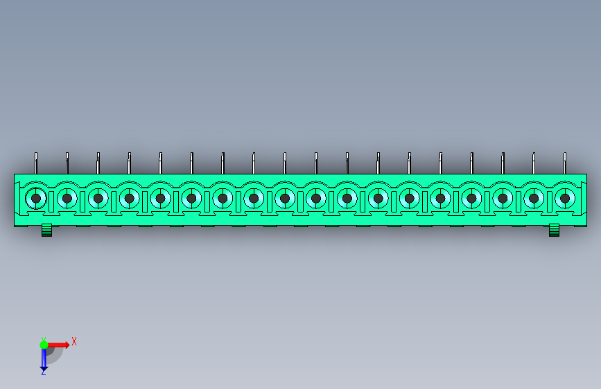 DEGSON 2EDG 系列 5.08mm 可插拔接线端子组-2EDGA-5.08-18P-14-00AH 俯视图
