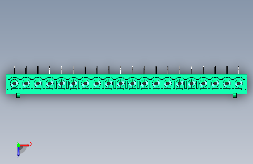 DEGSON 2EDG 系列 5.08mm 可插拔接线端子组-2EDGA-5.08-20P-14-00AH 俯视图