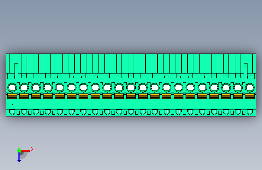 DEGSON 2EDG 系列 5.08mm 可插拔接线端子组-2EDGKDA-5.08-21P-14-00AH 俯视图