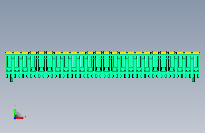 DEGSON 2EDG 系列 5.08mm 可插拔接线端子组-2EDGKDB-5.08-24P-14-00AH 正面视图