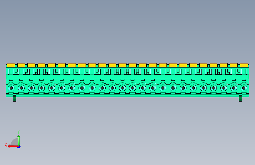 DEGSON 2EDG 系列 5.08mm 可插拔接线端子组-2EDGKDB-5.08-24P-14-00AH 背面视图