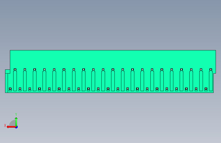 DEGSON 2EDG 系列 5.08mm 可插拔接线端子组-2EDGRT-5.08-42P-14-00AH 背面视图