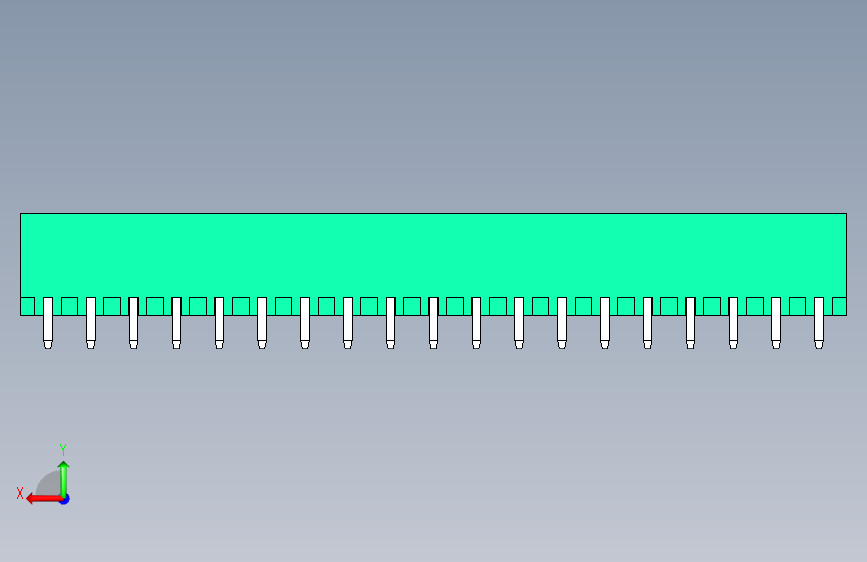 DEGSON 2EDG 系列 5.08mm 可插拔接线端子组-2EDGVC-5.08-19P-14-00AH 背面视图