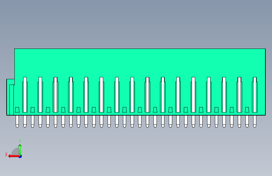 DEGSON 2EDG 系列 5.08mm 可插拔接线端子组-2EDGVTC-5.08-32P-14-00AH 背面视图