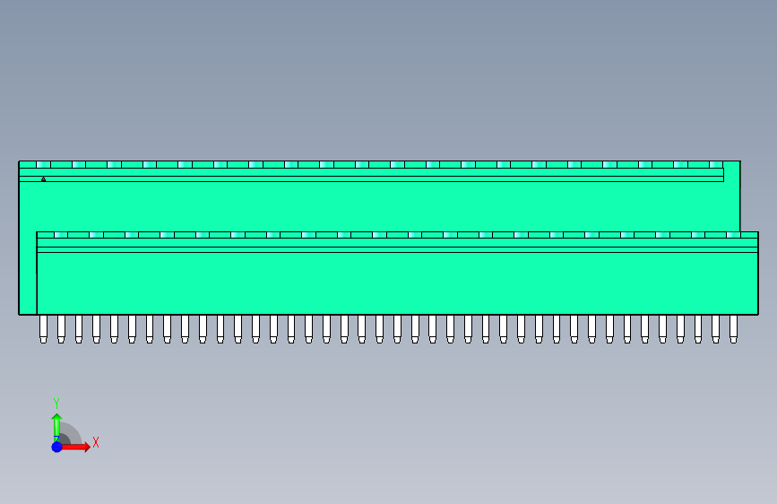 DEGSON 2EDG 系列 5.08mm 可插拔接线端子组-2EDGVTC-5.08-40P-14-00AH 正面视图