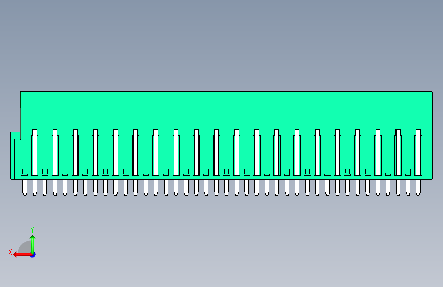 DEGSON 2EDG 系列 5.08mm 可插拔接线端子组-2EDGVTC-5.08-40P-14-00AH 背面视图