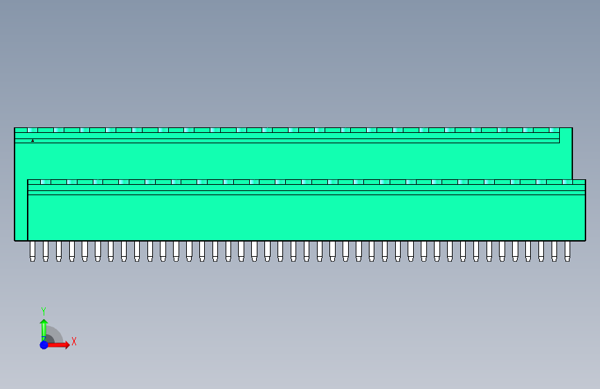 DEGSON 2EDG 系列 5.08mm 可插拔接线端子组-2EDGVTC-5.08-42P-14-00AH 正面视图