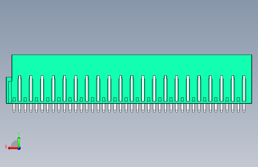 DEGSON 2EDG 系列 5.08mm 可插拔接线端子组-2EDGVTC-5.08-42P-14-00AH 背面视图