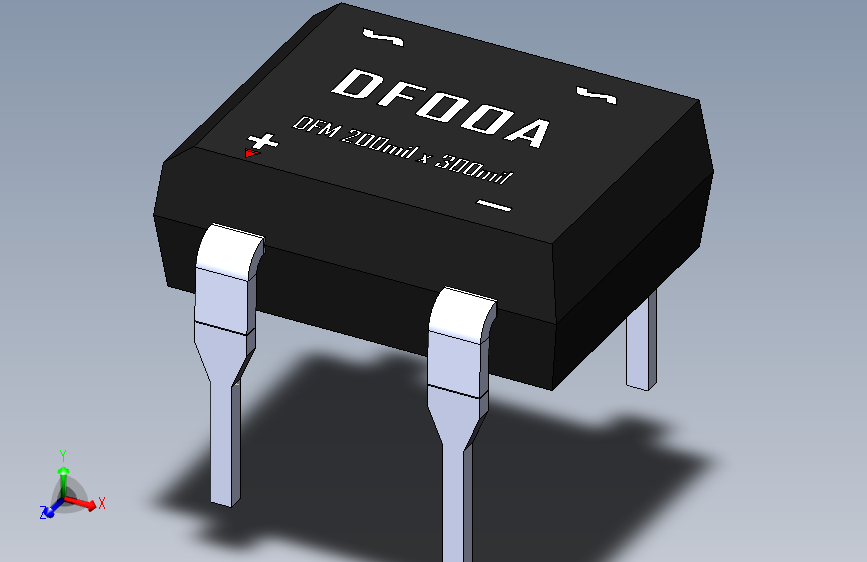 桥式整流器-DFM_SOLIDWORKS 2020_模型图纸下载 – 懒石网