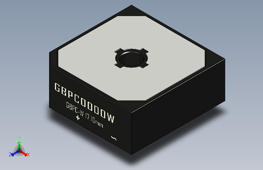 桥式整流器-GBPC-W_Min_Size_STEP_模型图纸下载 – 懒石网