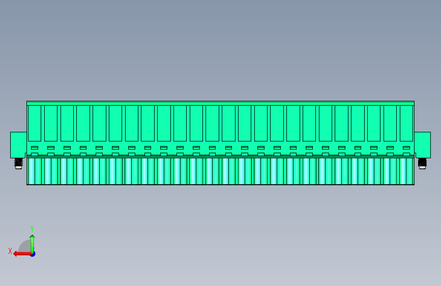DEGSON 2EDG(M) 系列 5.0mm 螺丝锁紧可插拔接线端子组-2EDGKAM-5.0-24P-14-00AH 背面视图