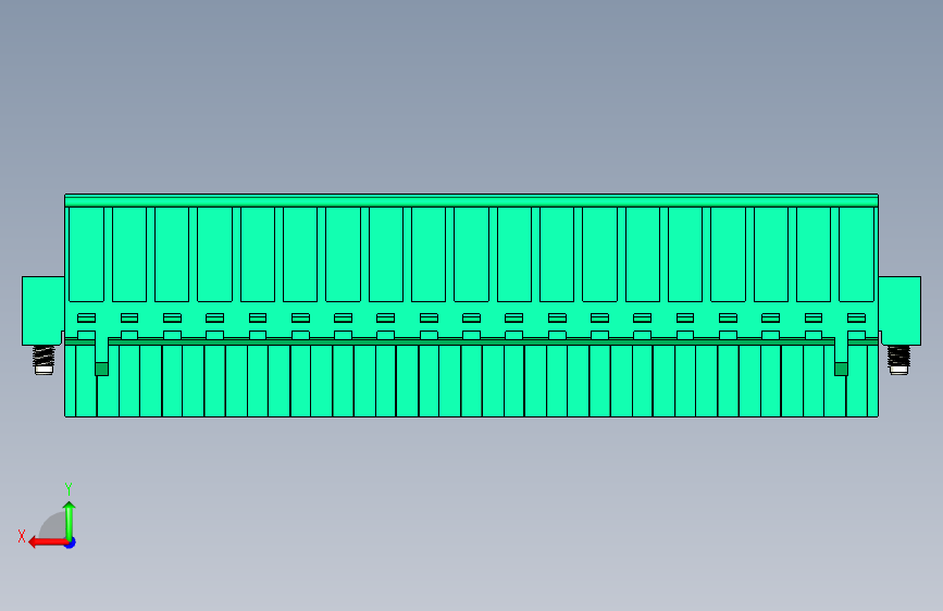 DEGSON 2EDG(M) 系列 5.0mm 螺丝锁紧可插拔接线端子组-2EDGKBM-5.0-19P-14-00AH 背面视图