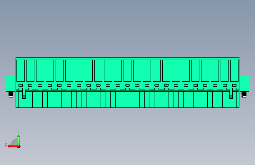 DEGSON 2EDG(M) 系列 5.0mm 螺丝锁紧可插拔接线端子组-2EDGKBM-5.0-23P-14-00AH 背面视图