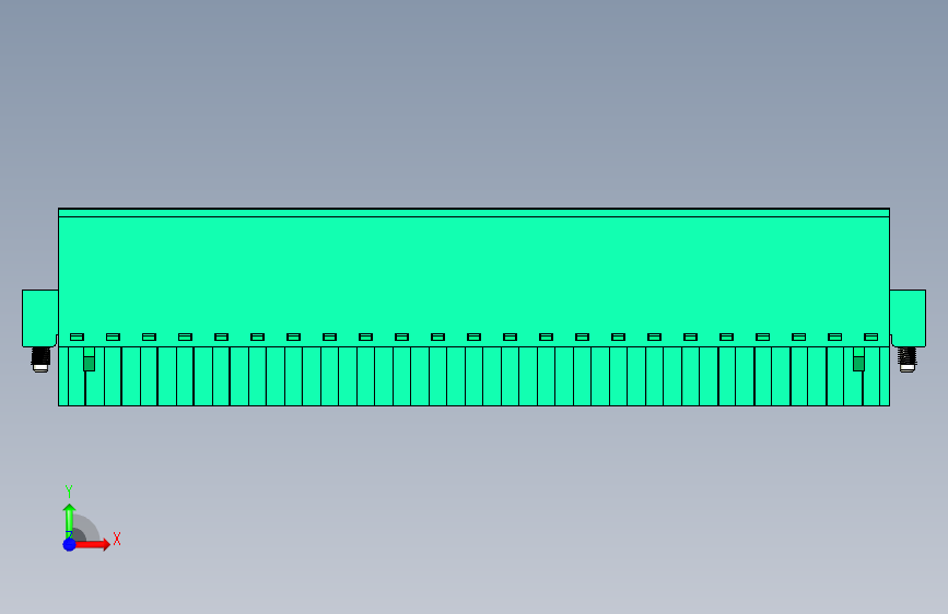 DEGSON 2EDG(M) 系列 5.0mm 螺丝锁紧可插拔接线端子组-2EDGKCM-5.0-23P-14-00AH 正面视图