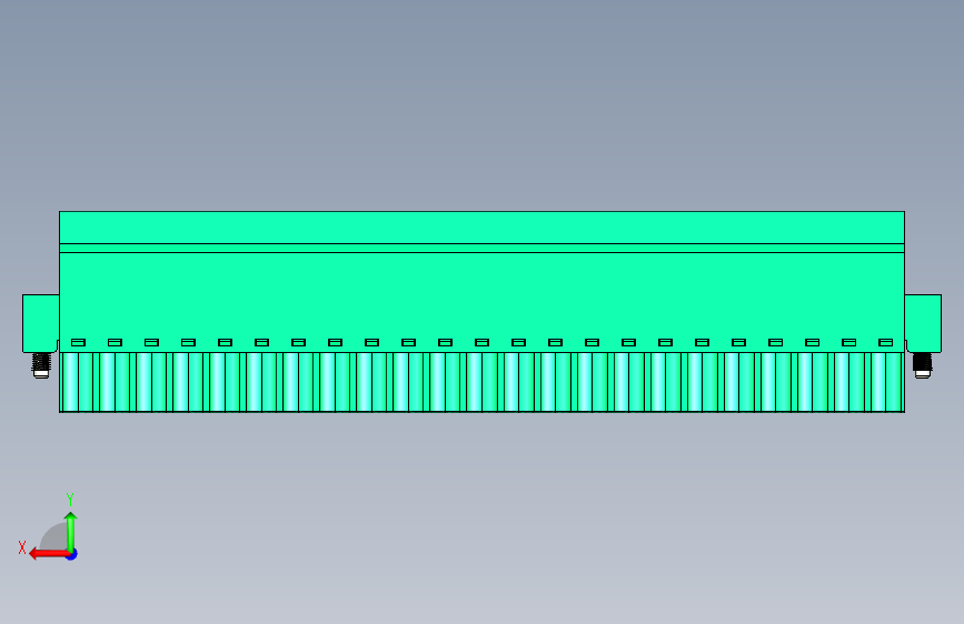 DEGSON 2EDG(M) 系列 5.0mm 螺丝锁紧可插拔接线端子组-2EDGKCM-5.0-23P-14-00AH 背面视图