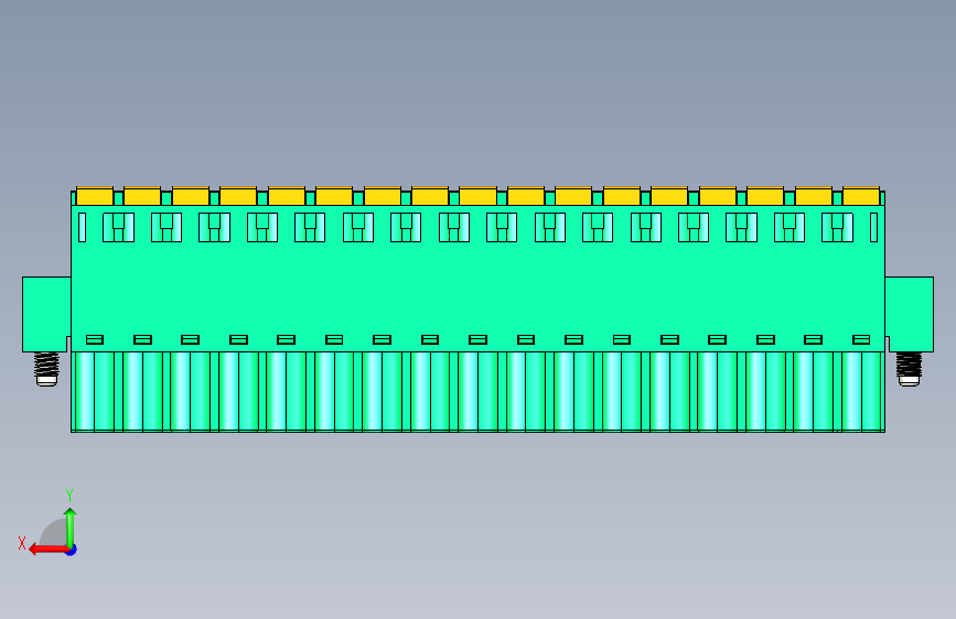 DEGSON 2EDG(M) 系列 5.0mm 螺丝锁紧可插拔接线端子组-2EDGKDM-5.0-17P-14-00AH 背面视图