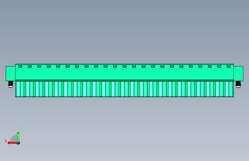 DEGSON 2EDG(M) 系列 5.0mm 螺丝锁紧可插拔接线端子组-2EDGKM-5.0-23P-14-00AH 背面视图